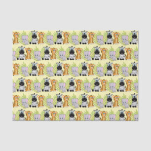 Papier Mousseline Beau Baby shower Anniversaire Safari Jungle Animau