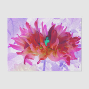 Papier Mousseline Beau cactus rouge et rose chaud Dahlia