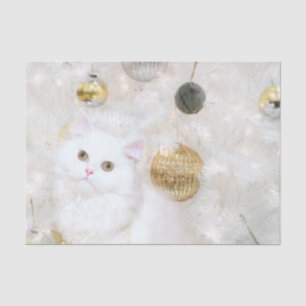 Papier Mousseline Beau Noël blanc de minou