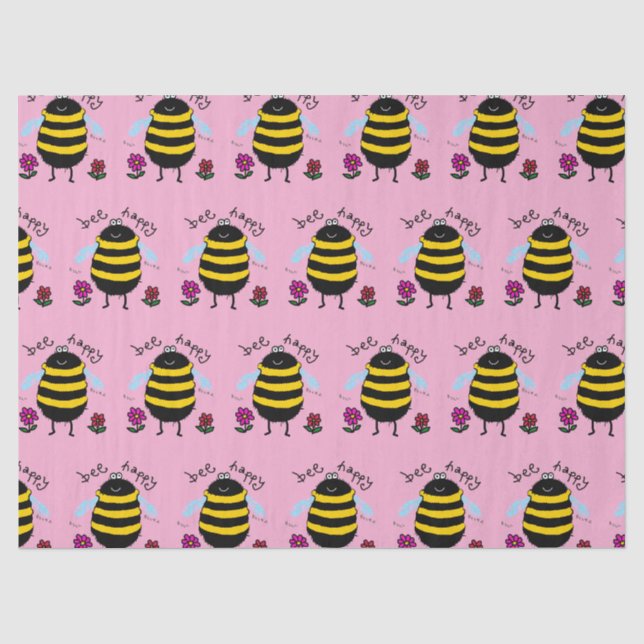 Papier Mousseline Beau papier Tissu Abeille (Recto)