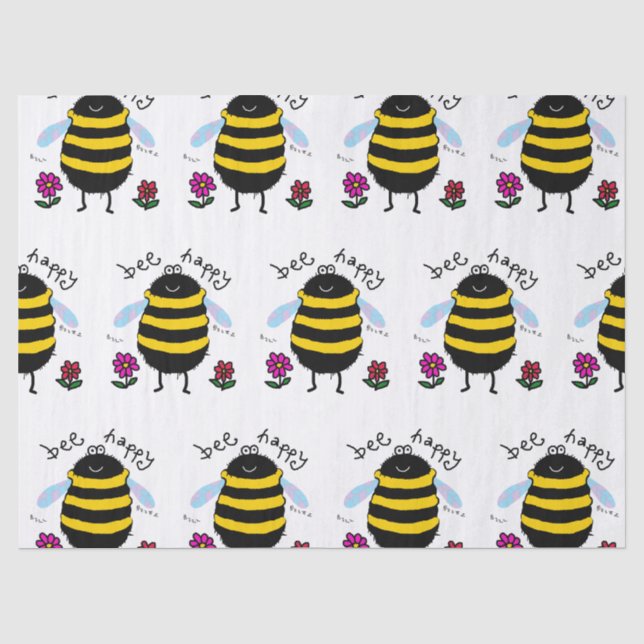 Papier Mousseline Beau papier Tissu Abeille (Recto)