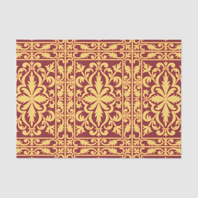 Papier Mousseline Beau papier tissu Renaissance Damask (Recto)