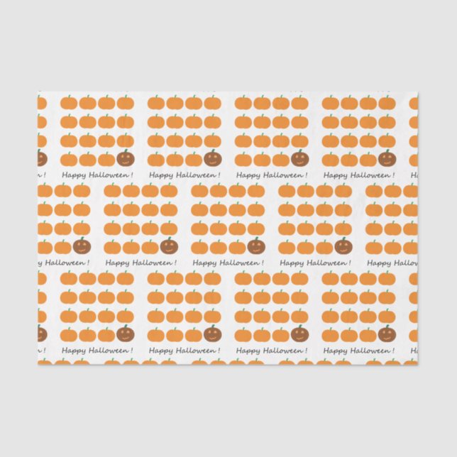 Papier Mousseline Beau Patch Citrouille Halloween (Recto)