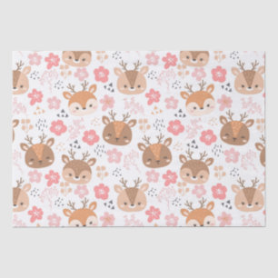 Papier Mousseline Beau renne floral