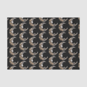 Papier Mousseline Beau visage dans le Motif de la Lune