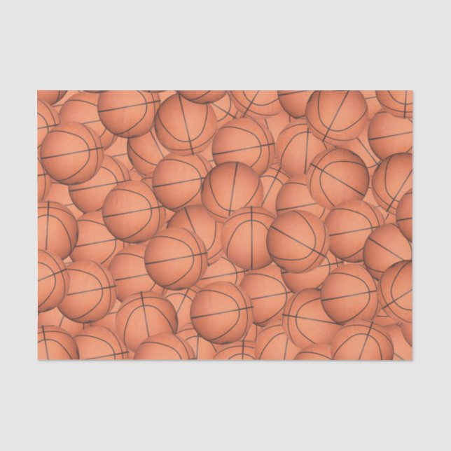 Papier Mousseline Beaucoup de boules de basket (Recto)