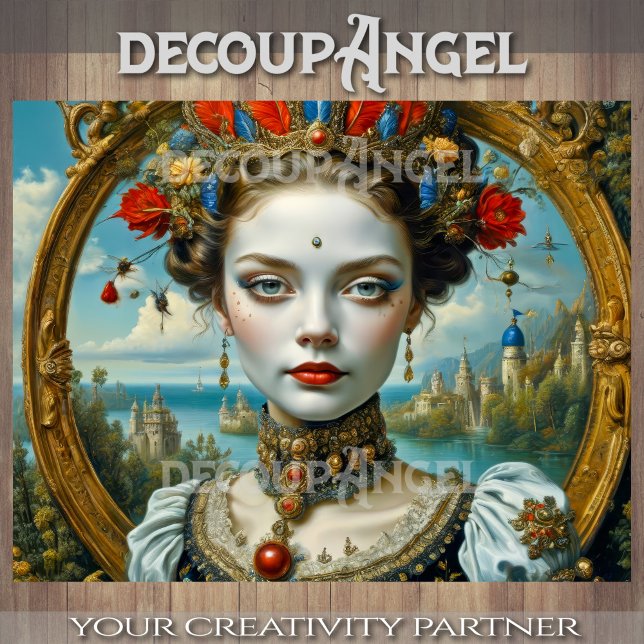 Papier Mousseline Beauté de porcelaine - Découpage - (Créateur téléchargé)