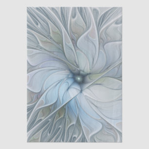 Papier Mousseline Beauté Élégante Moderne Art Abstrait Fractal Fleur