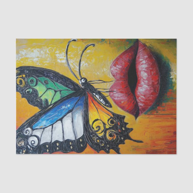 Papier Mousseline Beauté et papillons24 (Recto)