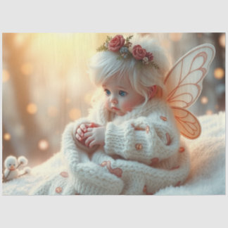 Papier Mousseline Beautiful Fairy and Baby Fantasy Art Tissue Paper