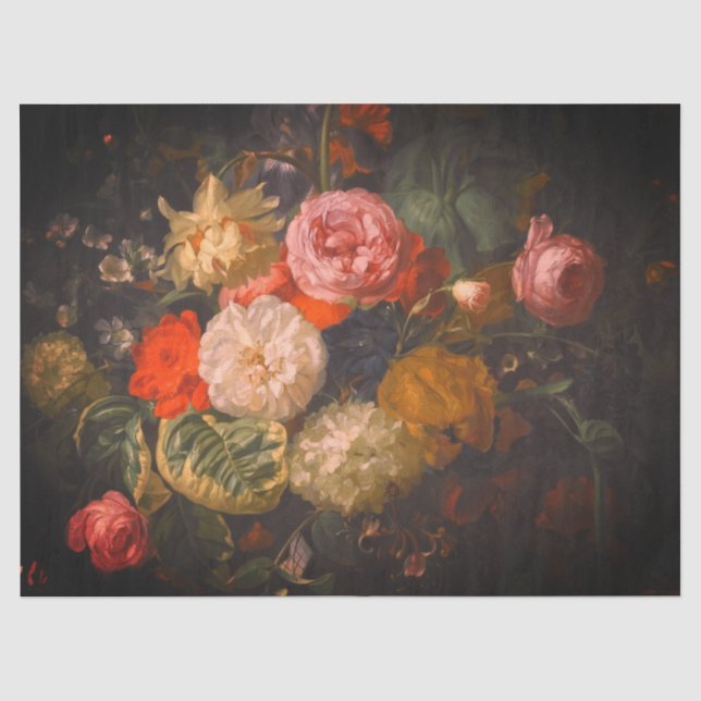 Papier Mousseline Beaux-arts floraux (Recto)