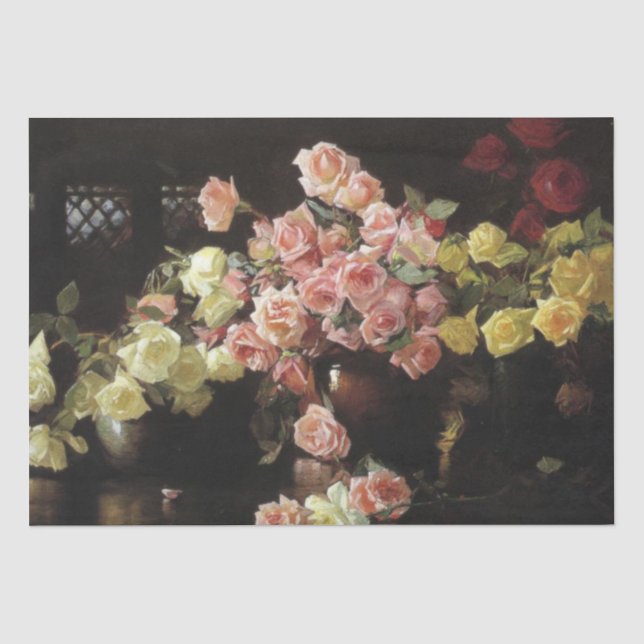 Papier Mousseline Beaux Roses (par Joseph DeCamp) (Recto)