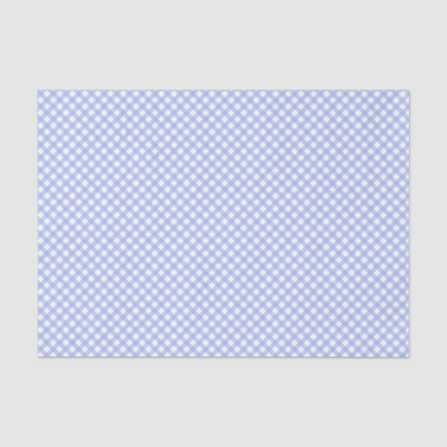 Papier Mousseline Bébé bleu En vichy Motif (Recto)