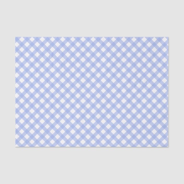 Papier Mousseline Bébé bleu En vichy Motif papier de tissus (Recto)