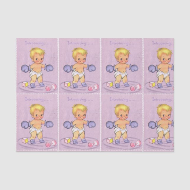Papier Mousseline Bébé doux garçon (Recto)