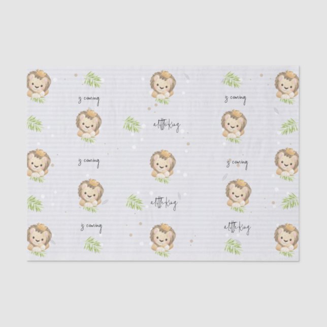 Papier Mousseline bébé lion king safari animaux Tissu Papier (Recto)