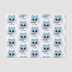 Papier Mousseline Bébé mignon Crâne garçon