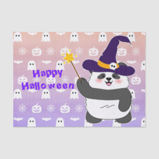 Papier Mousseline Bébé mignon de Halloween Panda sorcière magique