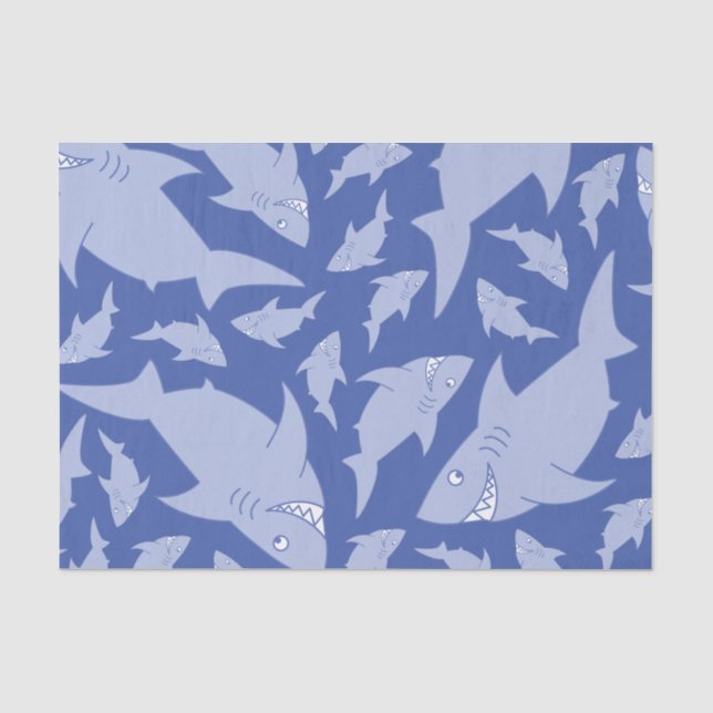 Papier Mousseline Bébé requin 1er Anniversaire Fête Tissu Papier (Recto)