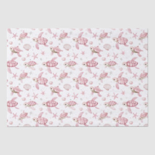 Papier Mousseline Bébé tortues et bébé