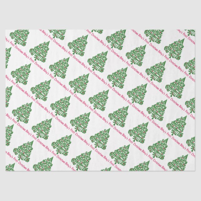 Papier Mousseline Bébés Premier Noël (Recto)