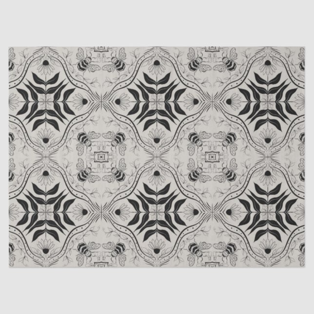 Papier Mousseline Bee Garden (Recto)