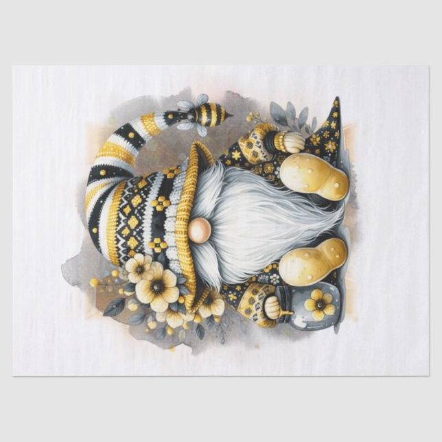 Papier Mousseline Bee Gnome (Recto)