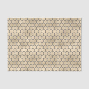 Papier Mousseline Beekeeper Iridescend Golden Honeycomb Motif
