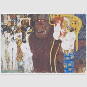 Papier Mousseline Beethoven Frieze (détail), Gustav Klimt