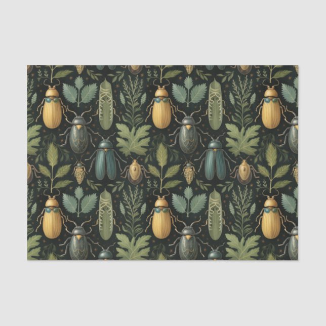 Papier Mousseline Beetles botaniques (Recto)