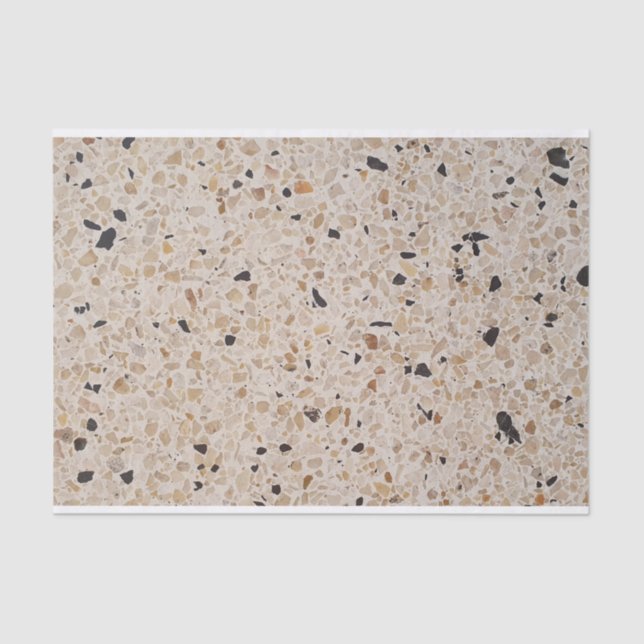 Papier Mousseline Beige Terrazzo Alla Venezia Texture do-it-yourself (Recto)