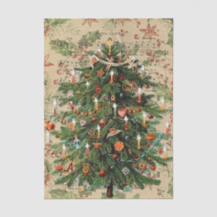 Papier Mousseline Bel arbre de Noël victorien décoré
