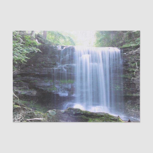Papier Mousseline Belle cascade dans la nature (Recto)