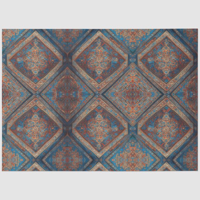 Papier Mousseline Belle collection de vieux Motifs persans moderne (Recto)
