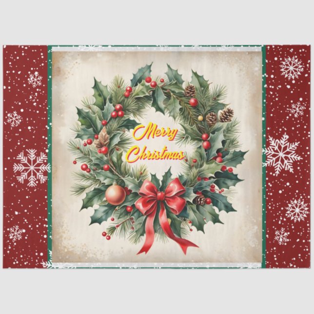 Papier Mousseline Belle collection Festive de Noël (Recto)