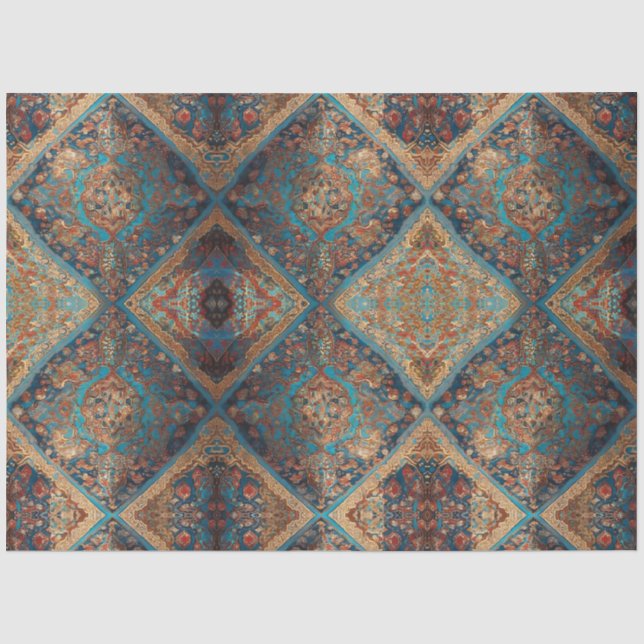 Papier Mousseline Belle collection Perse Ancien Motif tendance (Recto)
