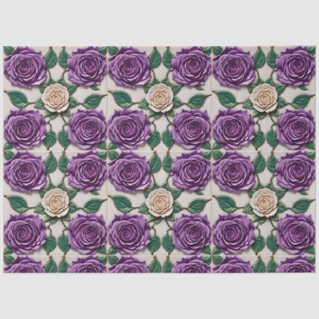 Papier Mousseline Belle Collection Rose violette moderne (Recto)