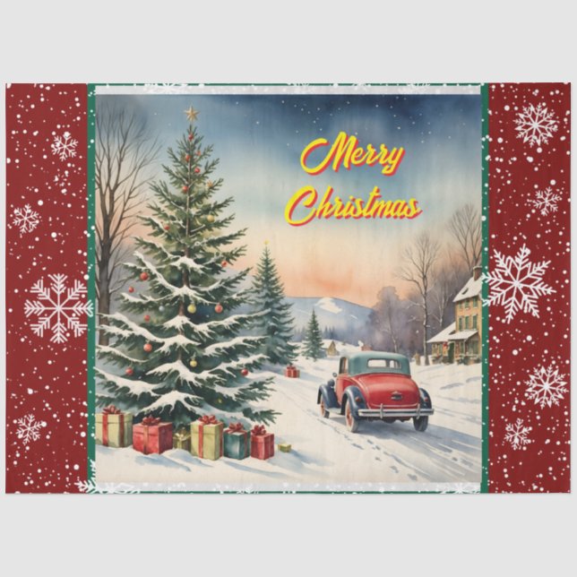 Papier Mousseline Belle collection tendance Festive de Noël (Recto)