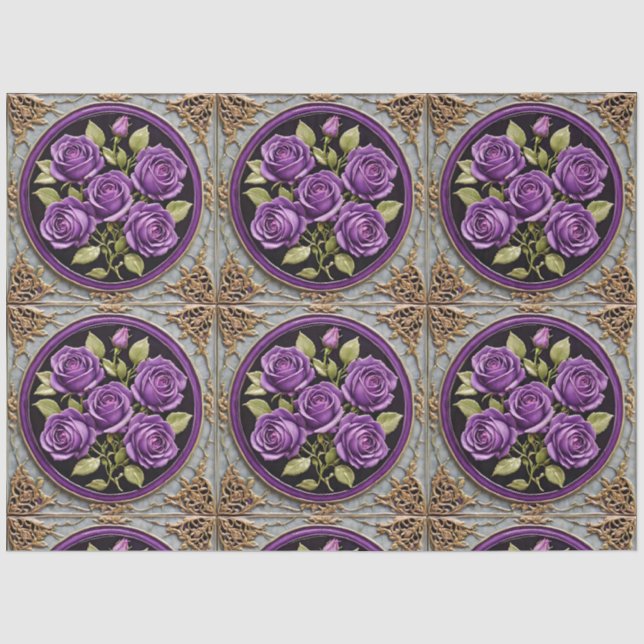 Papier Mousseline Belle collection tendance Rose violette (Recto)