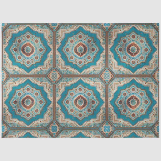 Papier Mousseline Belle collection turque Old Motif tendance (Recto)