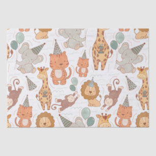 Papier Mousseline Belle fête Safari Animaux
