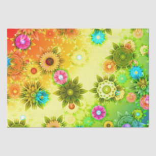 Papier Mousseline Belle florale Abstraite