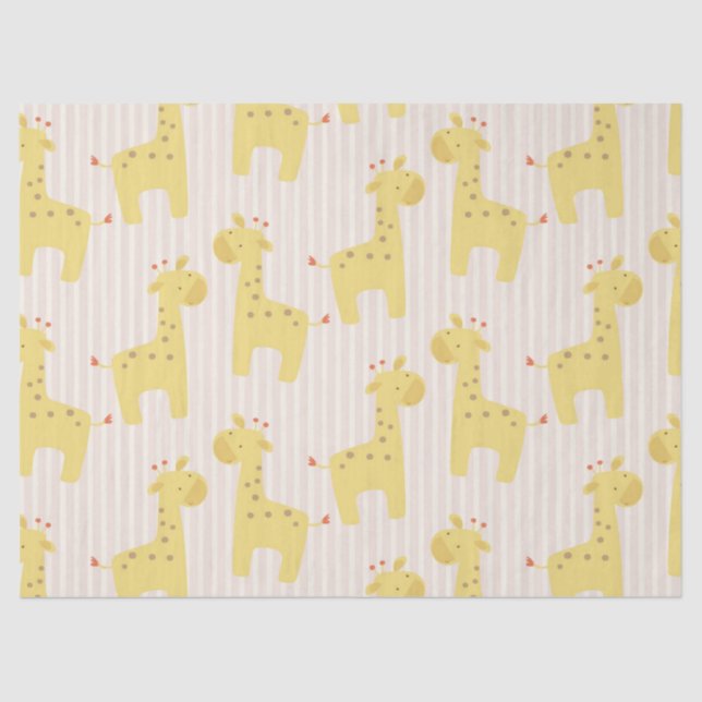 Papier Mousseline Belle girafe de bébé (Recto)
