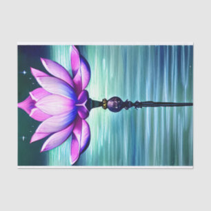 Papier Mousseline Belle Lune Lune Lotus Flower Rose