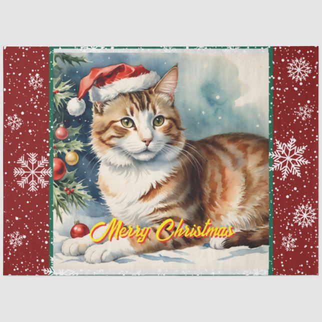 Papier Mousseline Belle Noël Vacances Collection moderne (Recto)