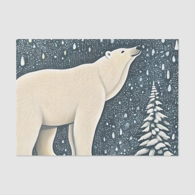 Papier Mousseline Belle Ours Polaire Artique (Recto)