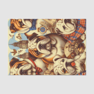 Papier Mousseline Belle peinture anglaise de Bulldog