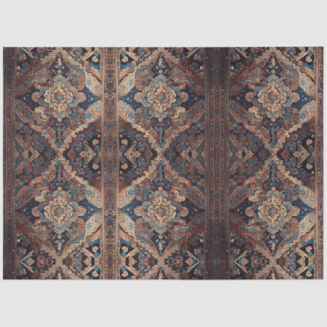 Papier Mousseline Belle Perse Ancien Motif Collection Moderne (Recto)