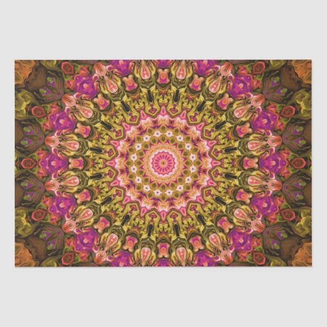 Papier Mousseline belle tapis textile mandala motif (Recto)