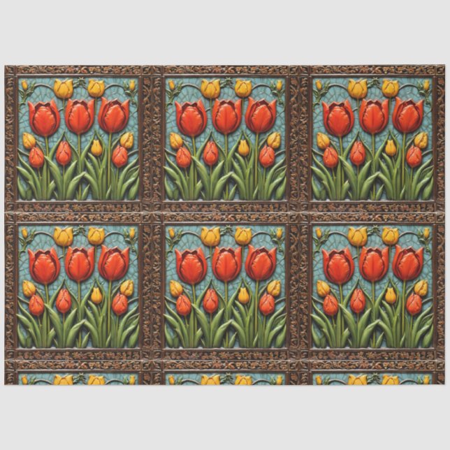Papier Mousseline Belle Tulipes Collection populaire (Recto)